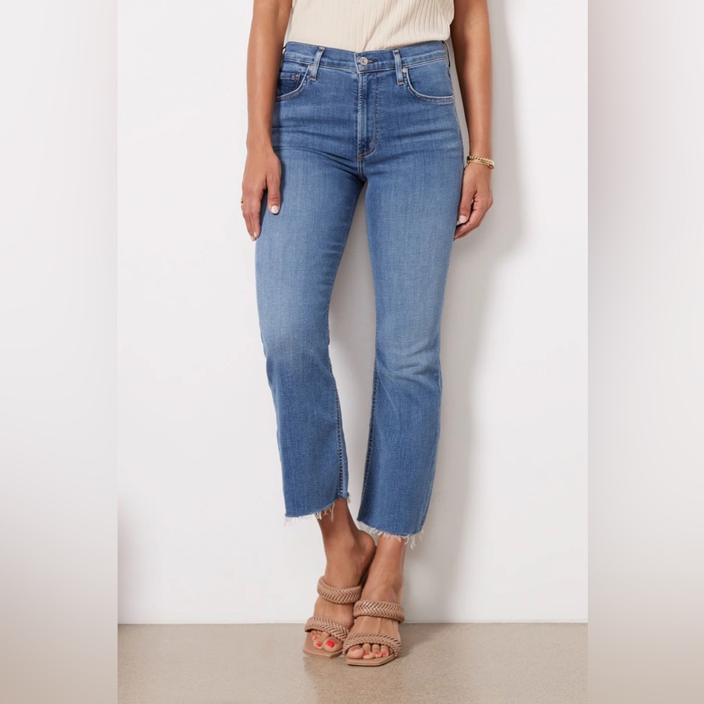 Citizens of Humanity Isola Cropped Boot Jeans in Lawless - Size 29